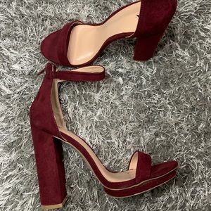 Burgundy heels